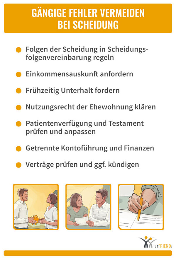 iurFRIEND Schaubild: Gängige Fehler vermeiden