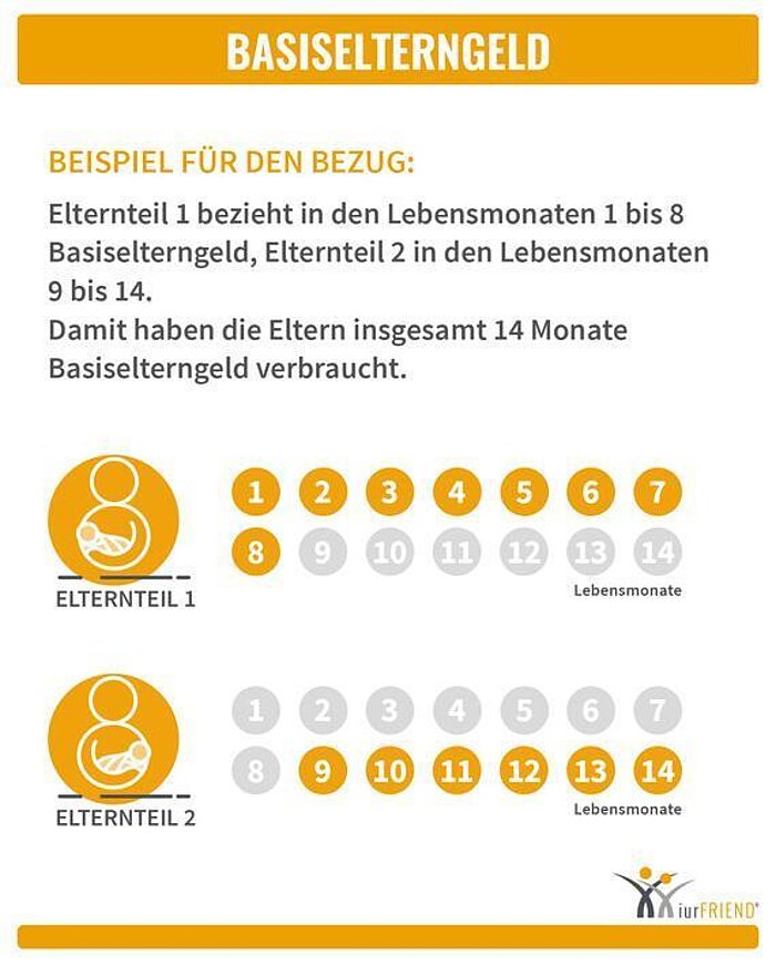 iurFRIEND Schaubild: Basiselterngeld