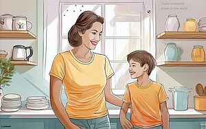Mann / Frau kümmert sich nur noch um die Kinder