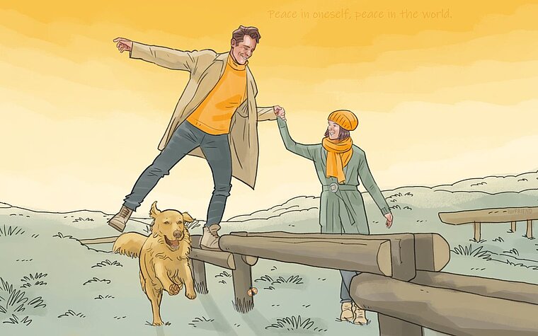 Mann Frau Hund Zaun iurFRIEND® AG